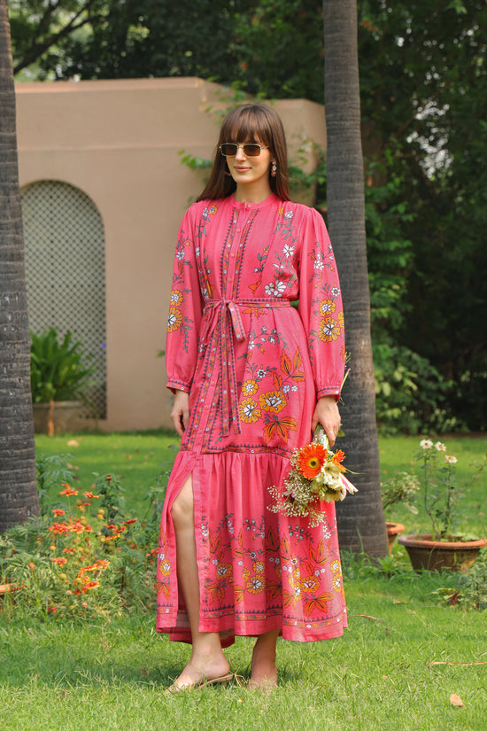 Sabrina Printed Linen Maxi