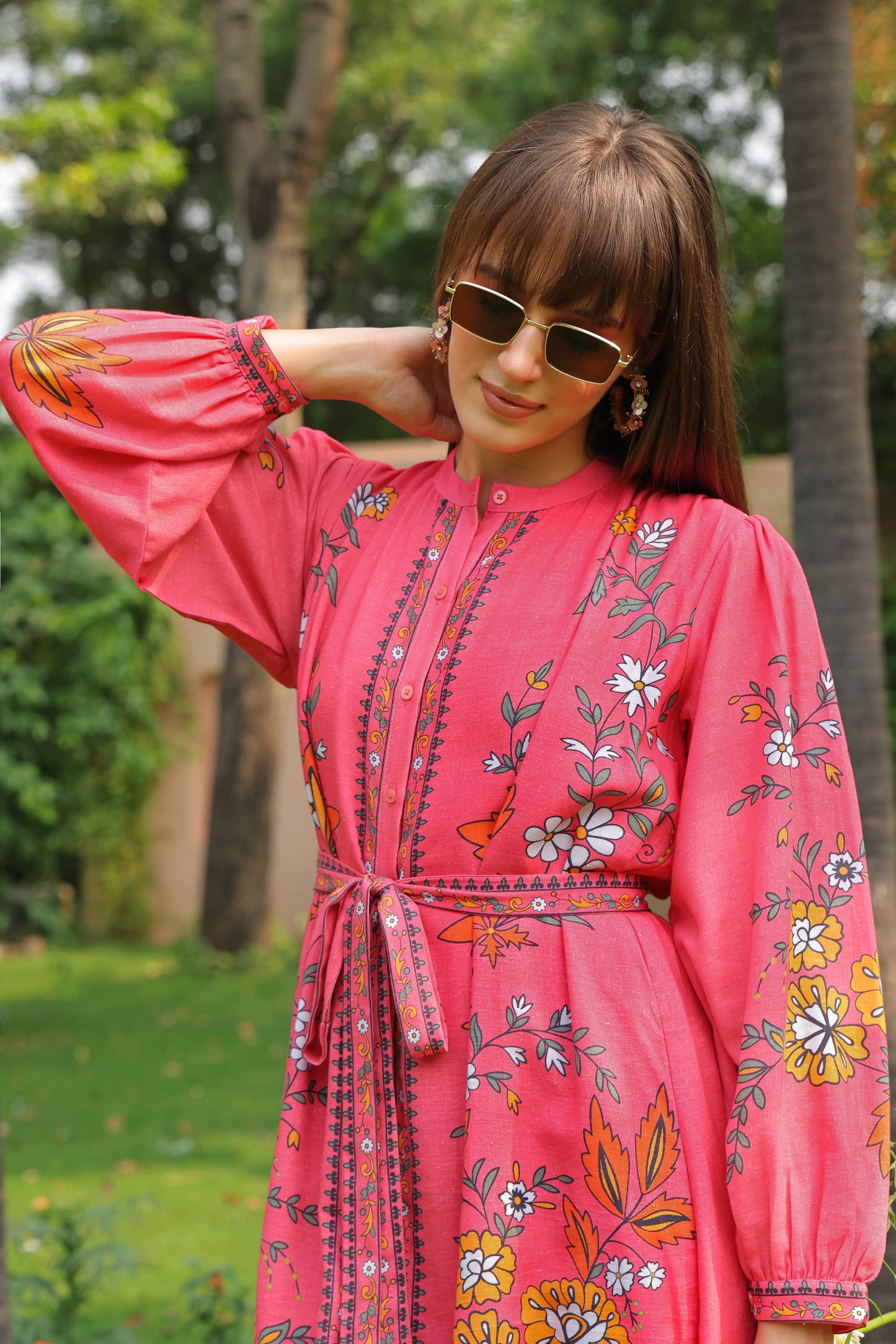 Sabrina Printed Linen Maxi