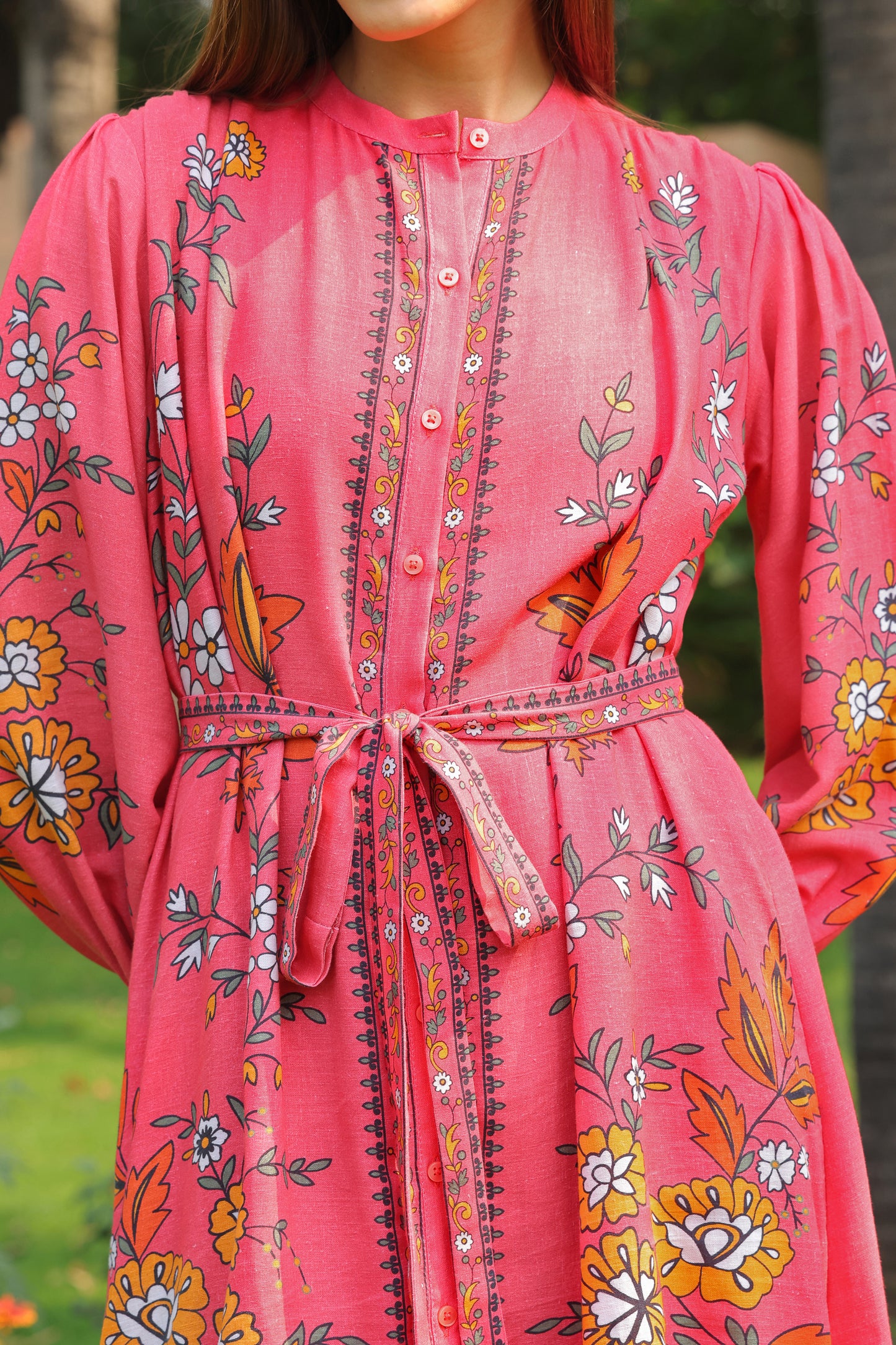 Sabrina Printed Linen Maxi