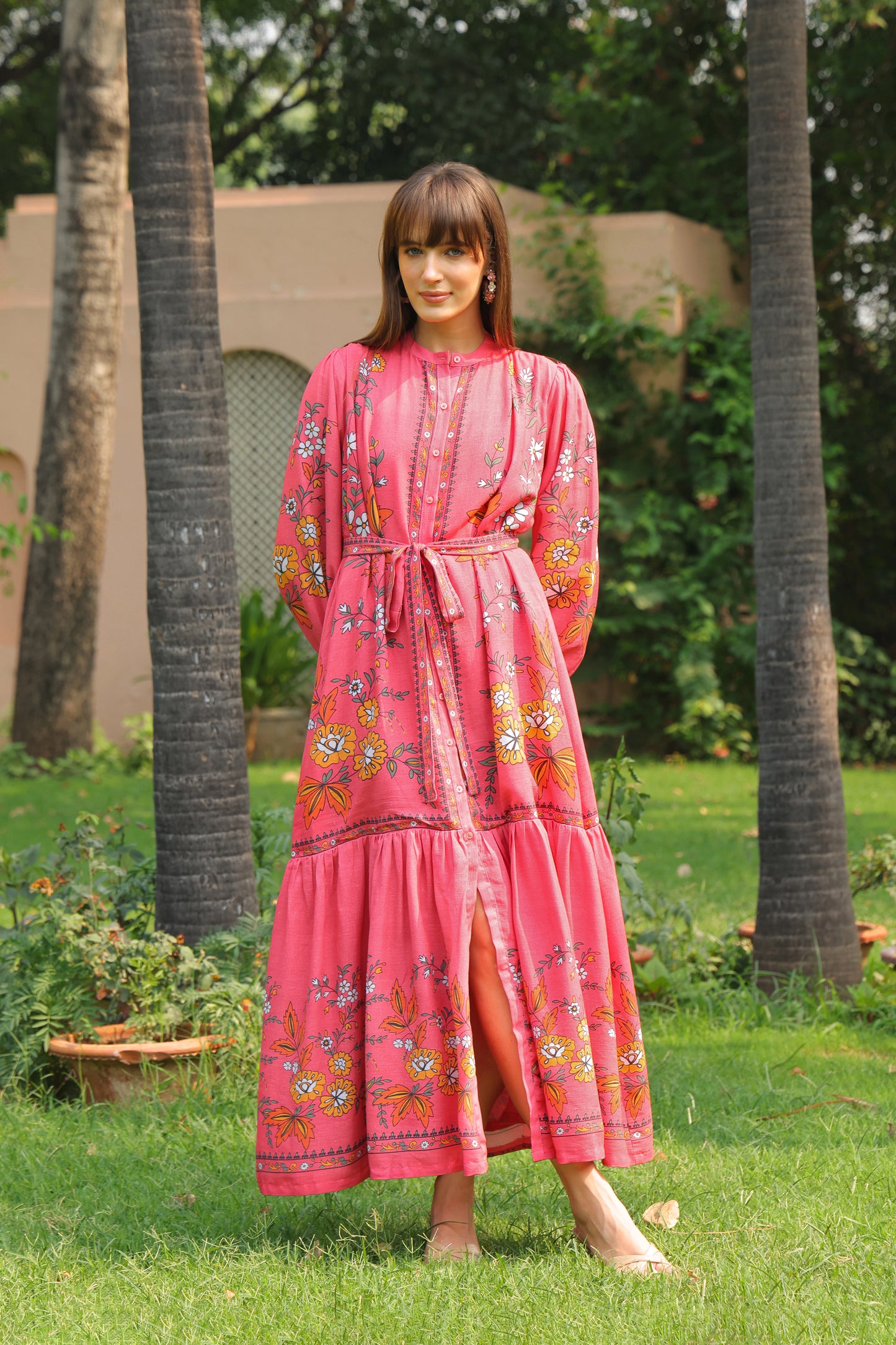Sabrina Printed Linen Maxi