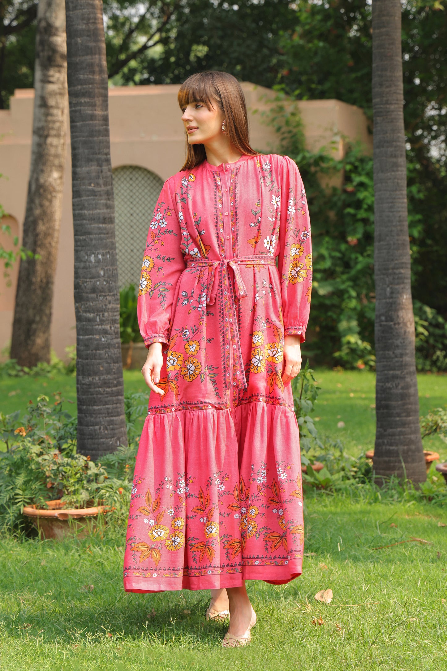 Sabrina Printed Linen Maxi