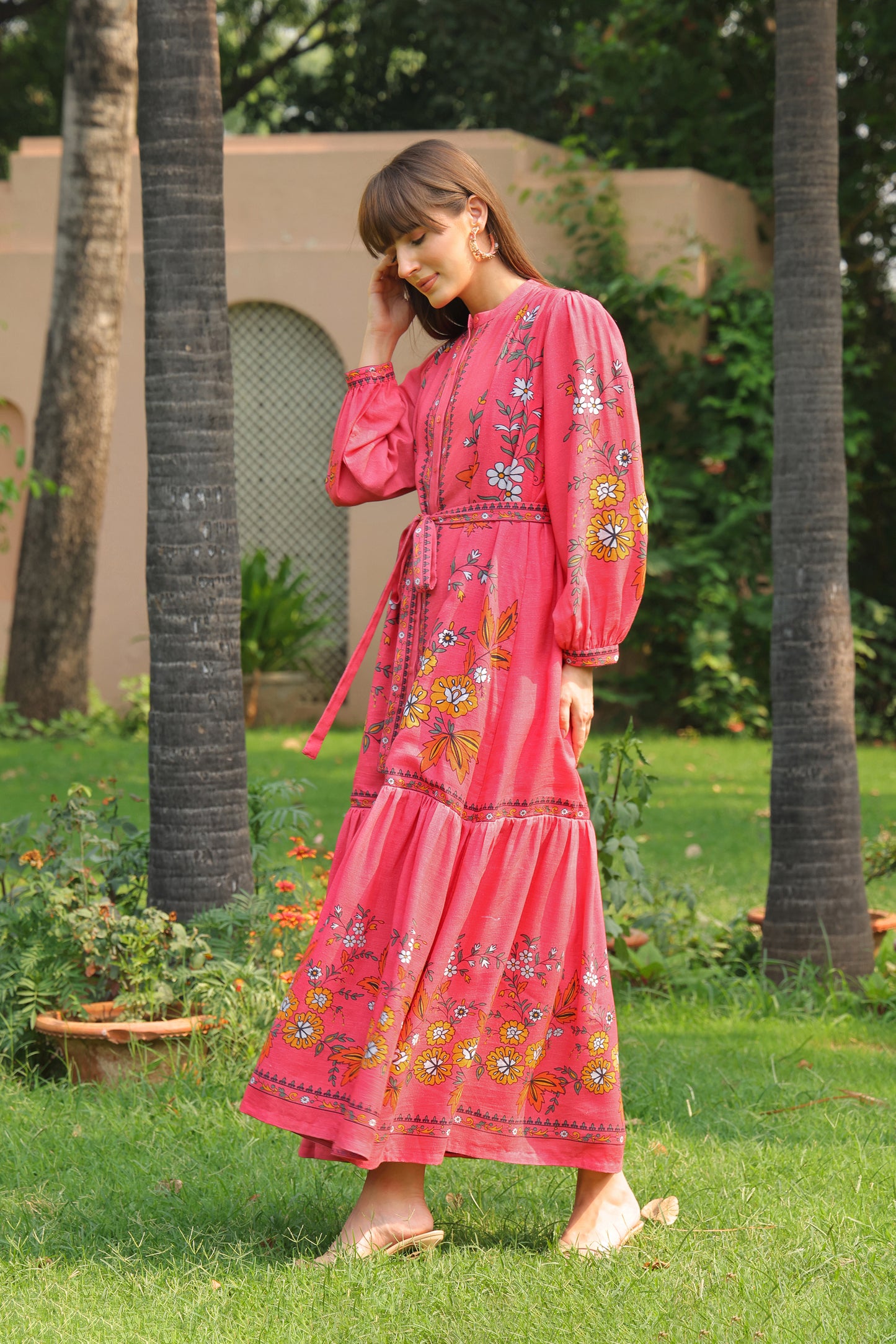 Sabrina Printed Linen Maxi