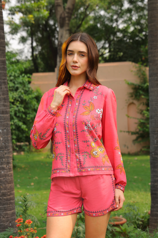 Sabrina Printed Linen Shirt