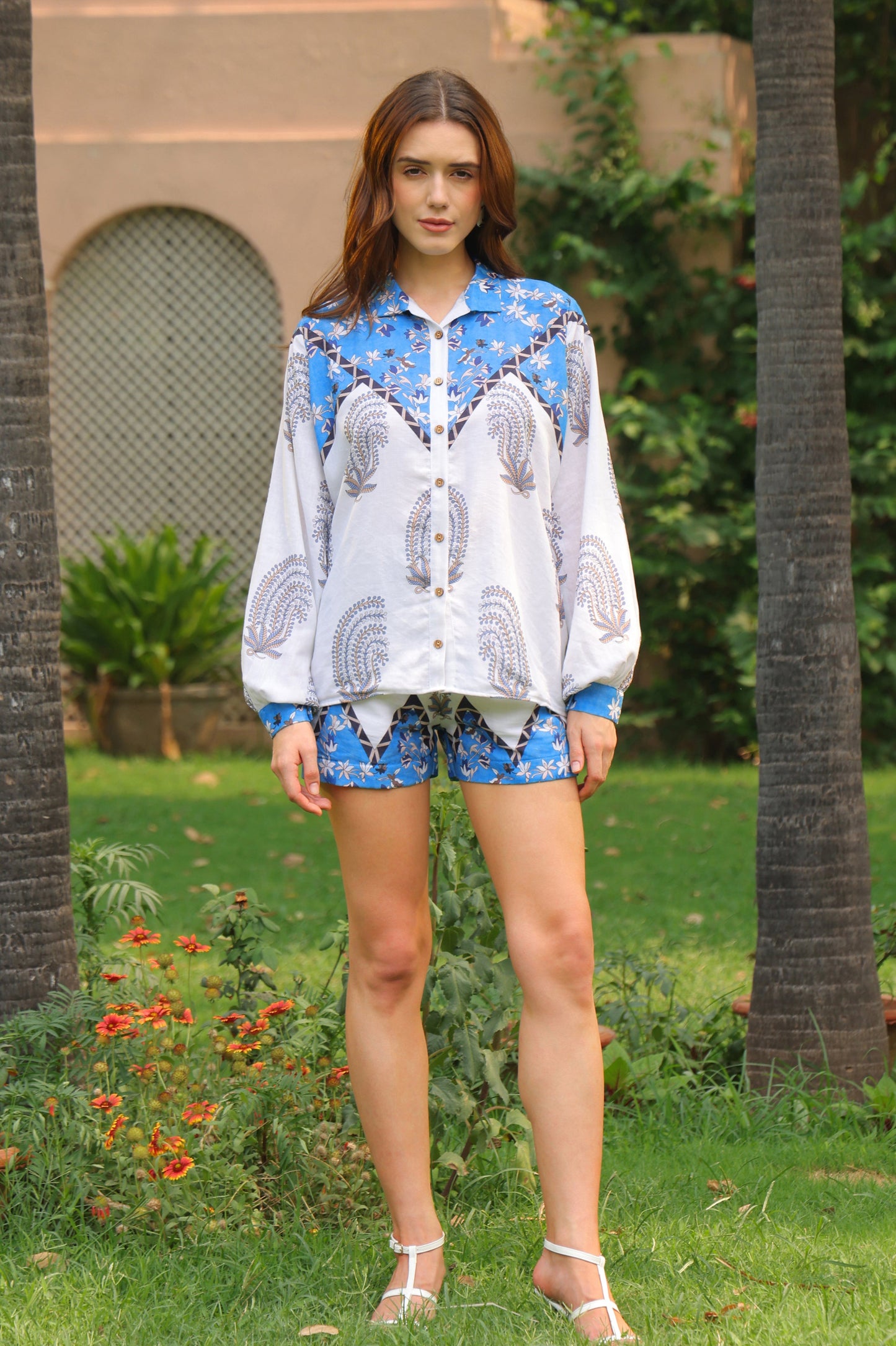 Sofia Printed Linen Shirt