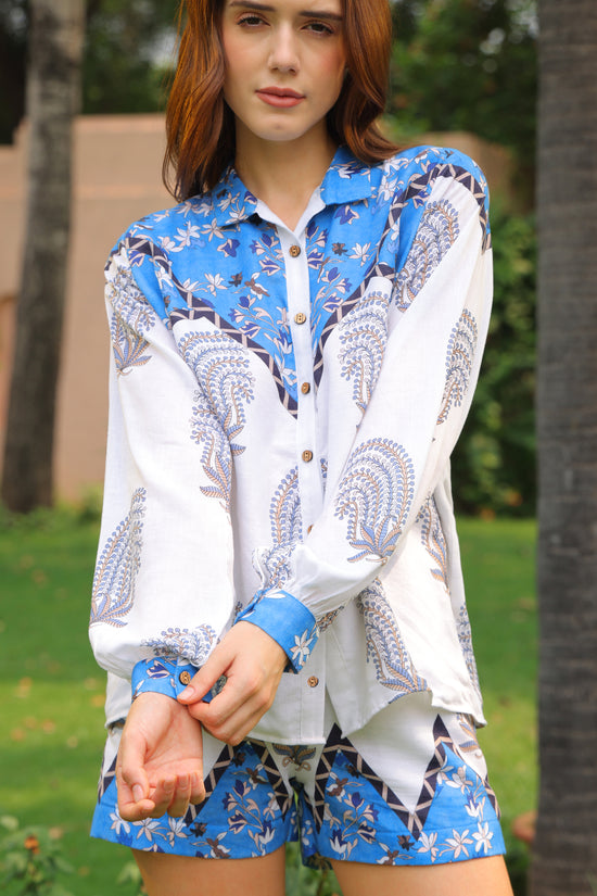 Sofia Printed Linen Shirt