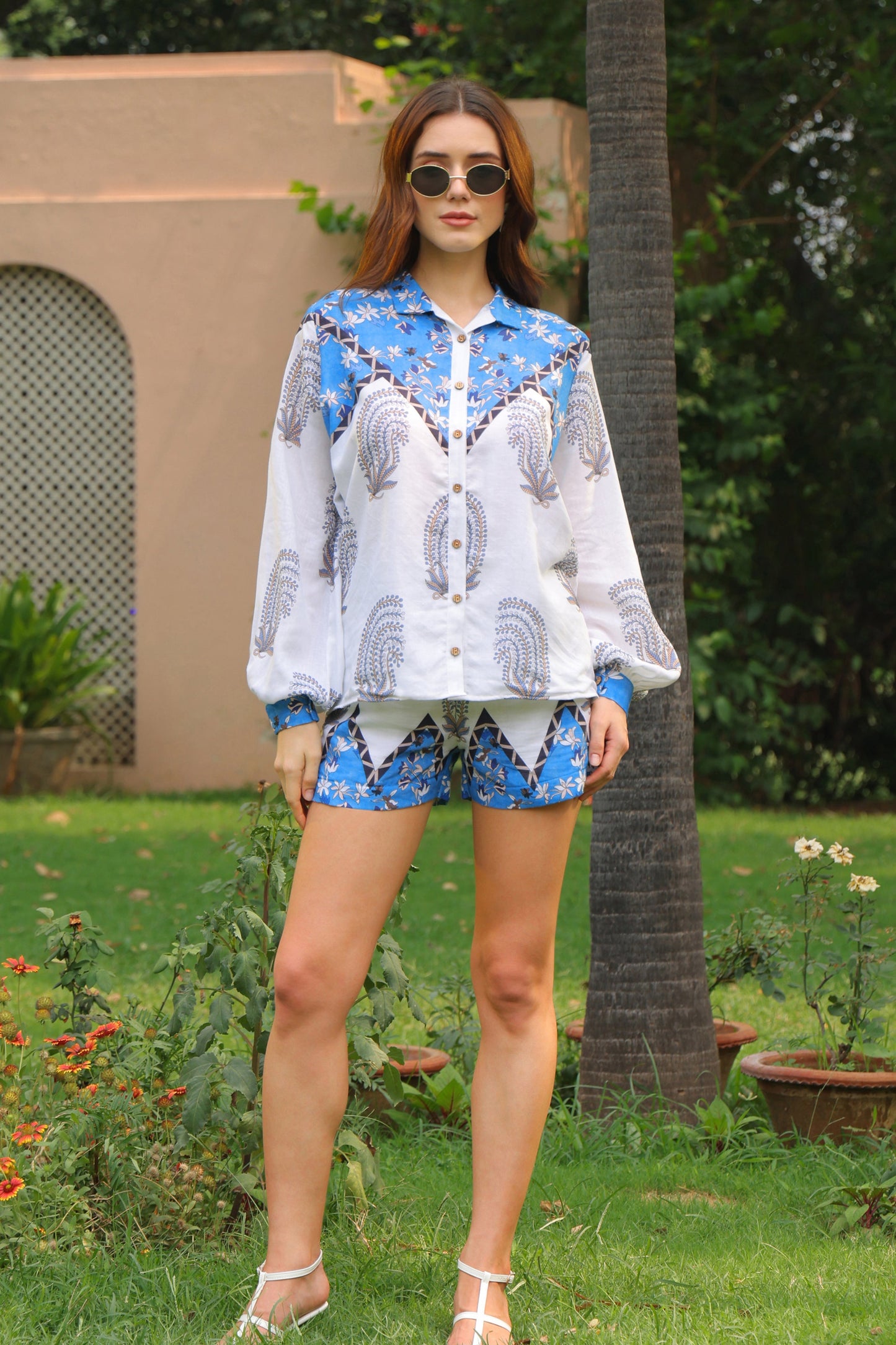 Sofia Printed Linen Shirt