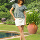 Stella Appliqué Top (Teal)