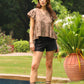 Stella Appliqué Top (Mocha Brown)