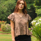 Stella Appliqué Top (Mocha Brown)