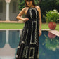 June Embroidered Linen Maxi (Black)