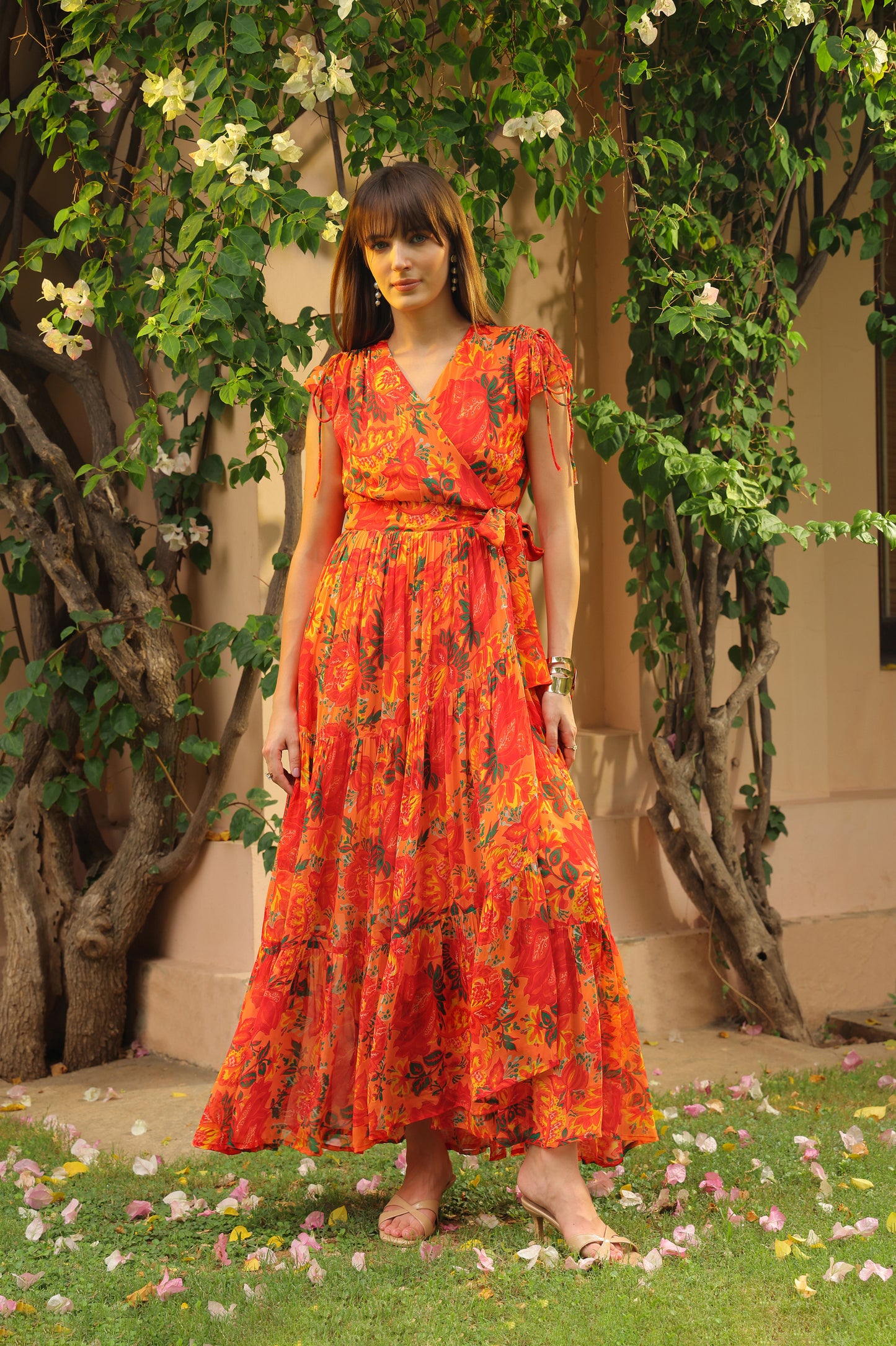 Eden Printed Wrap Dress