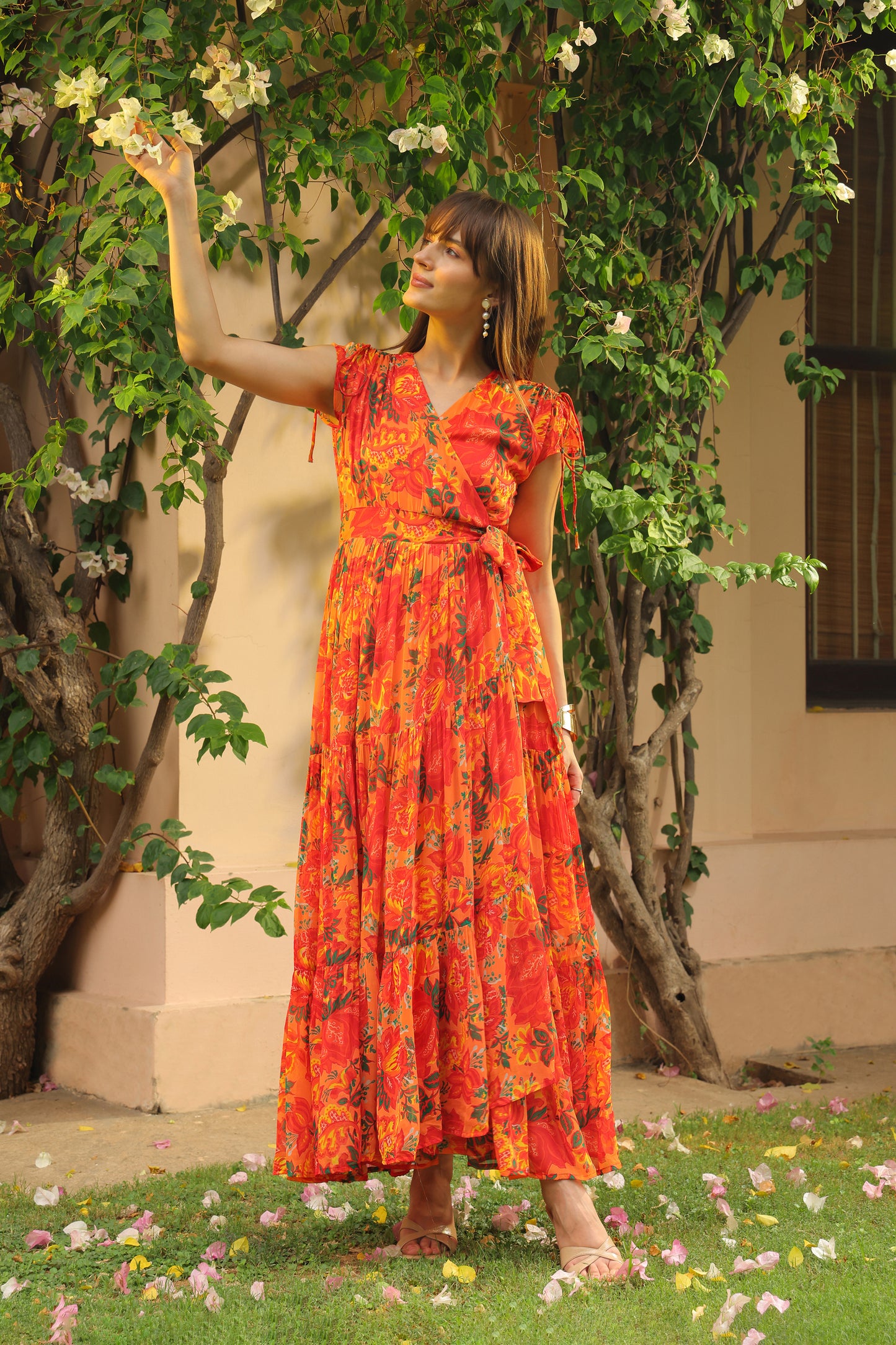 Eden Printed Wrap Dress
