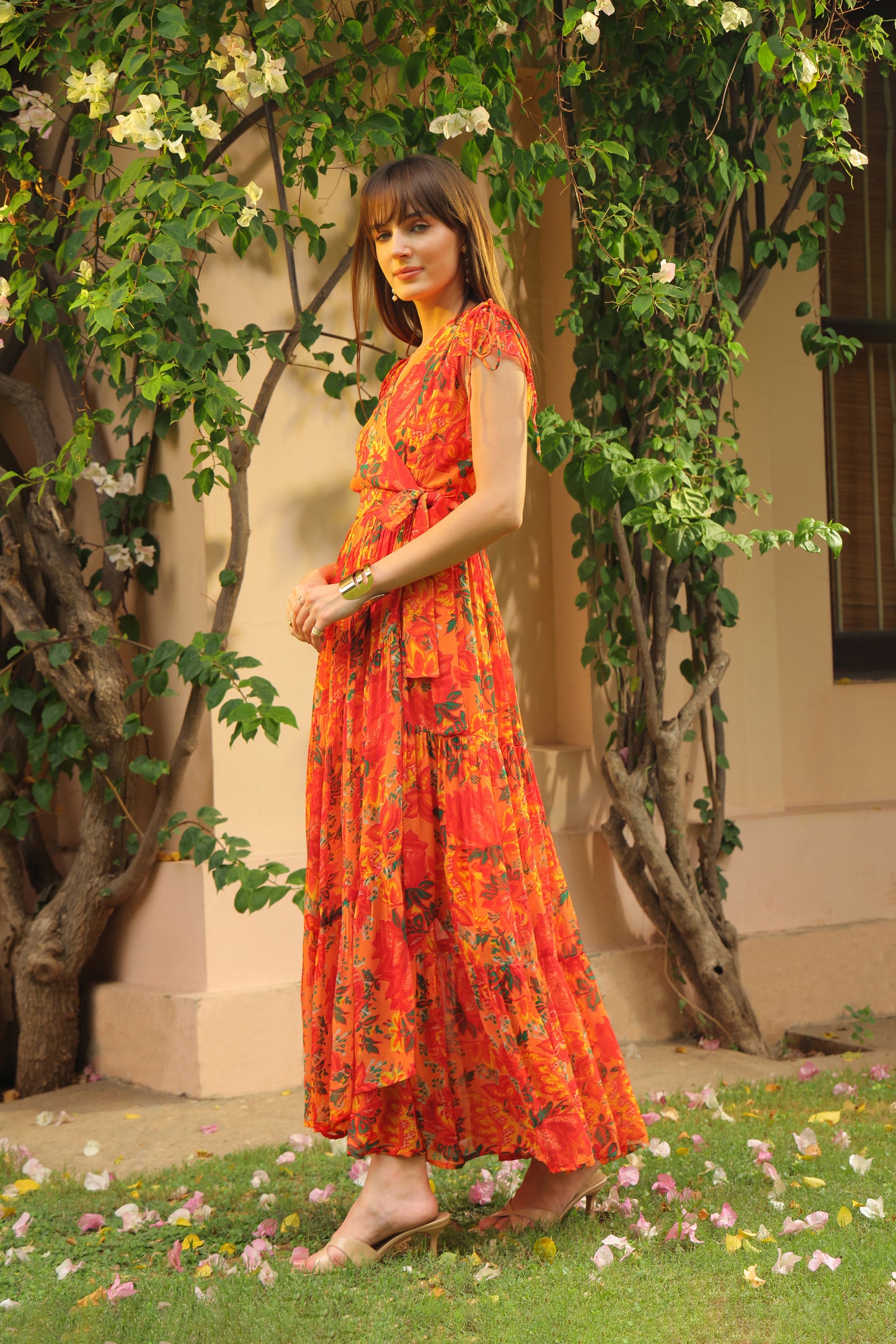 Eden Printed Wrap Dress