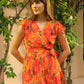 Eden Printed Wrap Dress