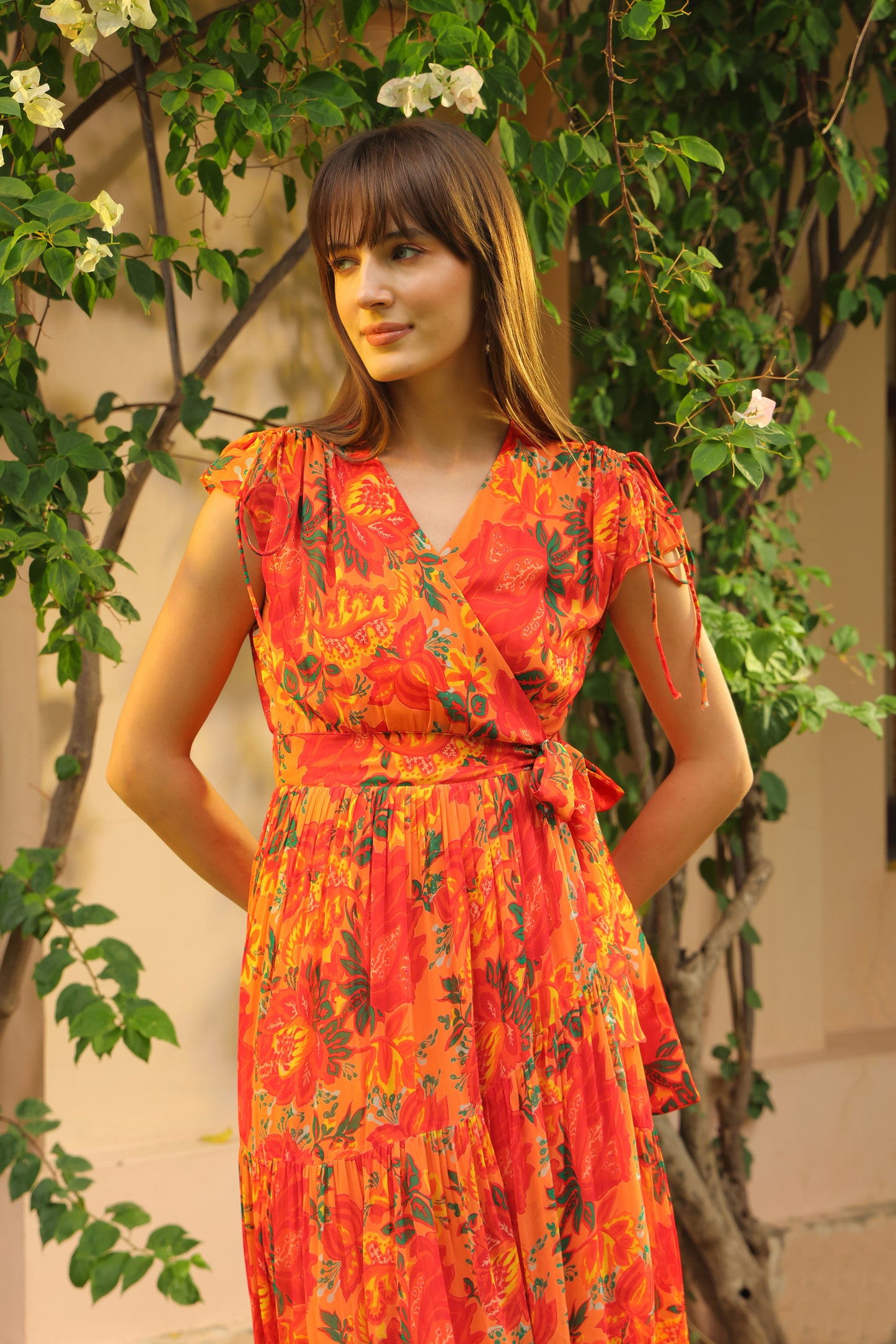 Eden Printed Wrap Dress