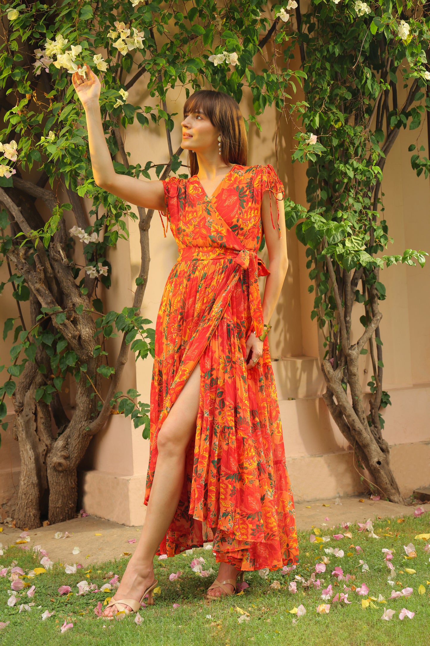 Eden Printed Wrap Dress