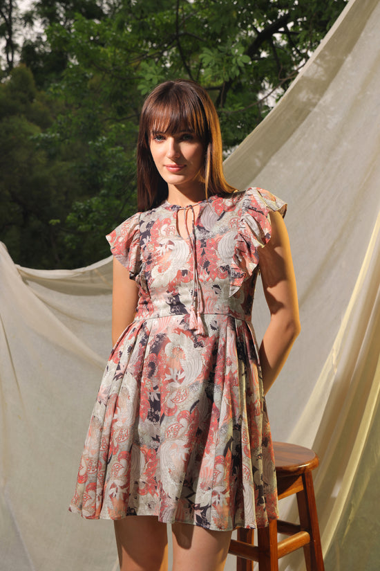 Larisa Printed Linen Dress