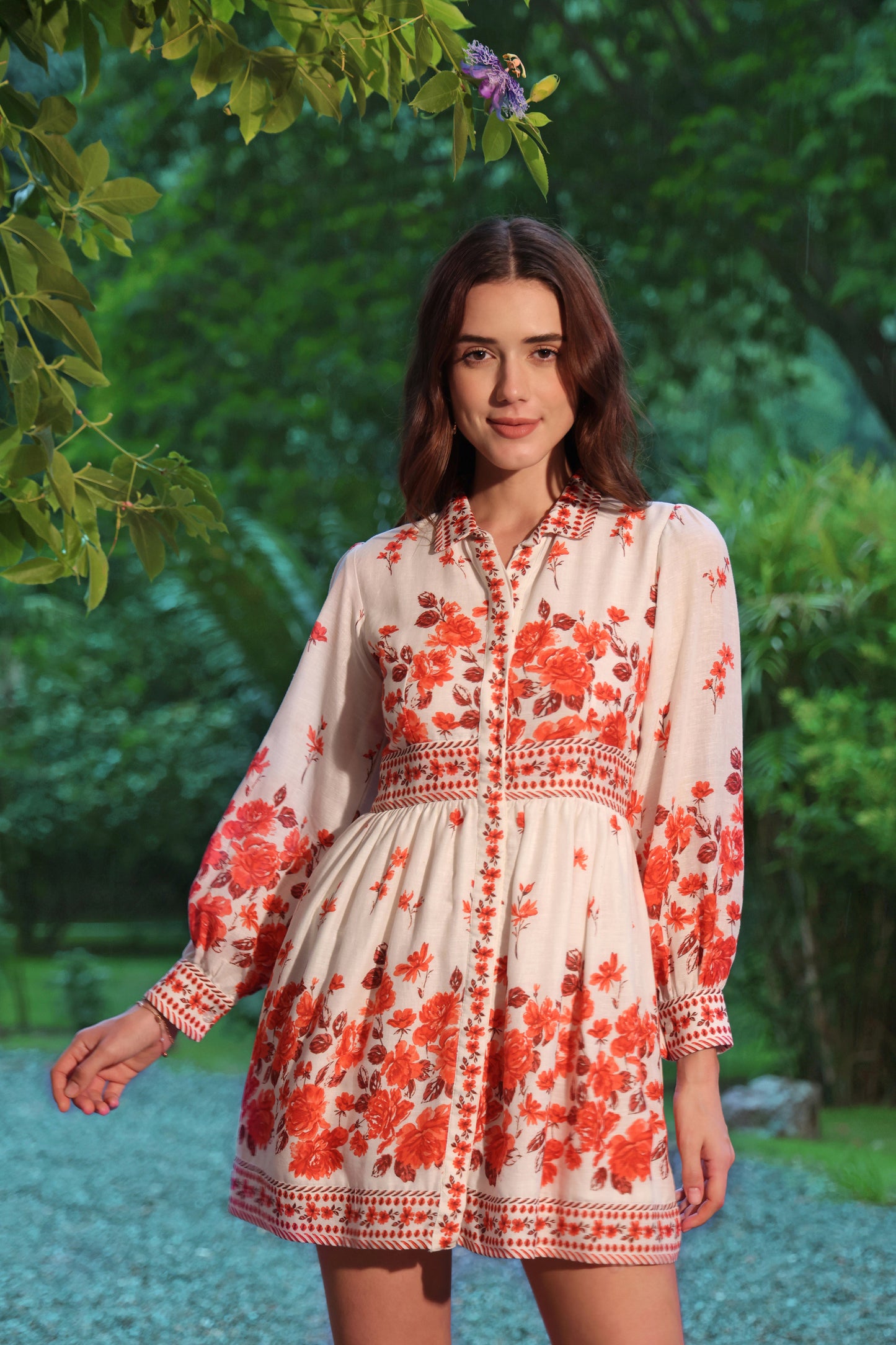 Rosalie Printed Linen Dress