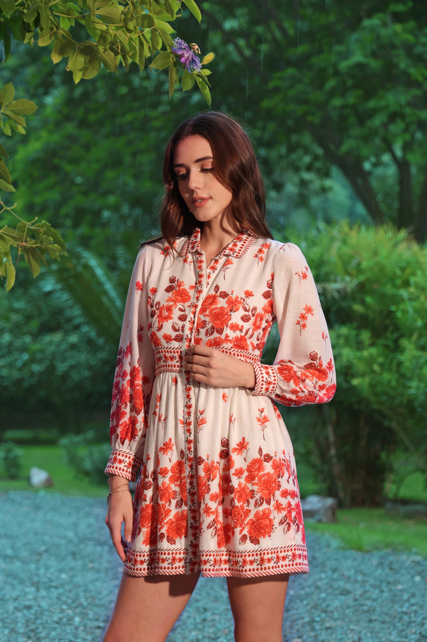 Rosalie Printed Linen Dress