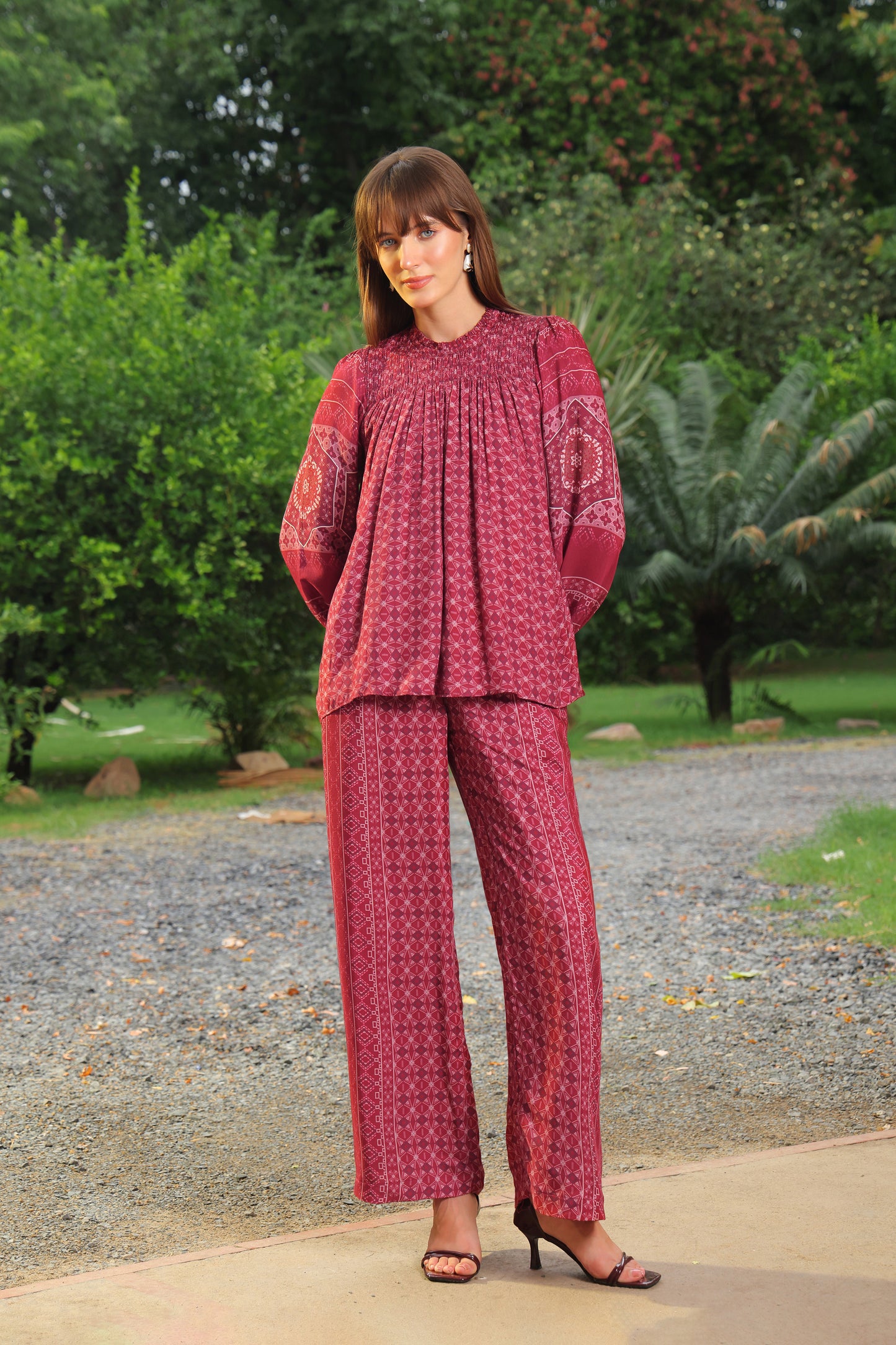 Cassie Printed Co-ord Set (Long Pants)