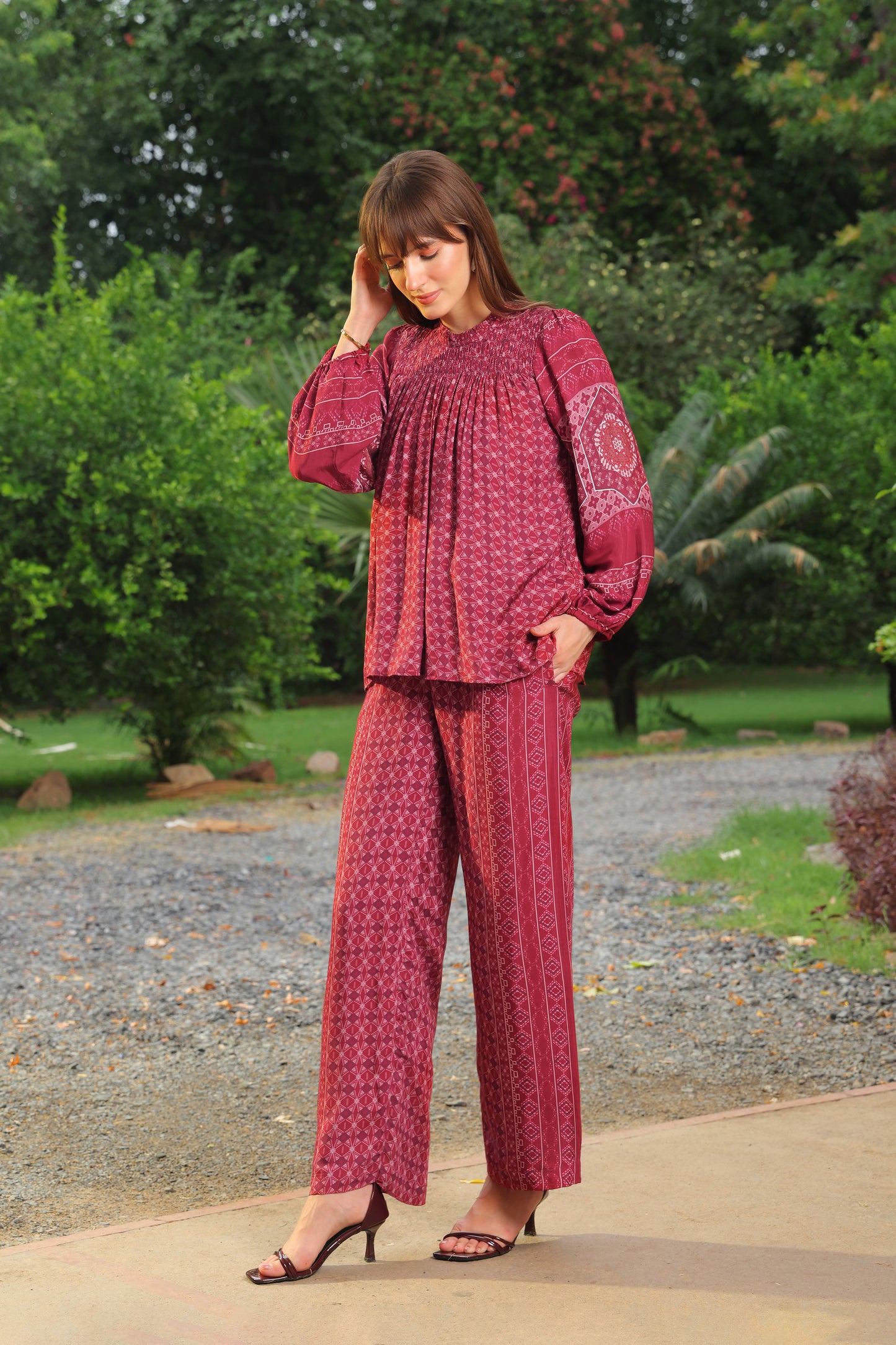 Cassie Printed Co-ord Set (Long Pants)