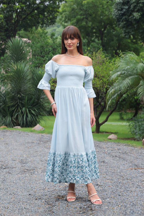 Nia Embroidered Linen Maxi