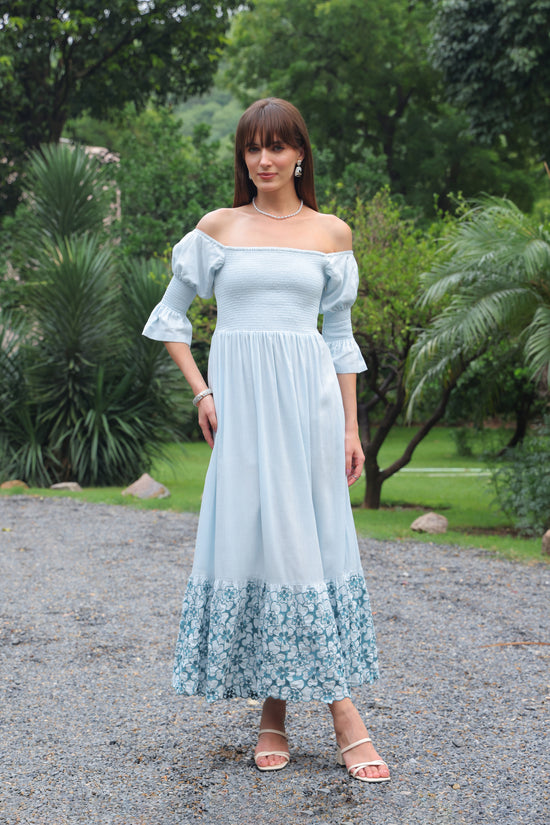Nia Embroidered Linen Maxi
