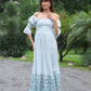 Nia Embroidered Linen Maxi