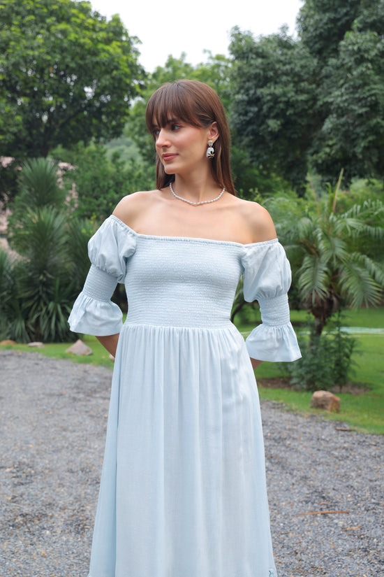 Nia Embroidered Linen Maxi