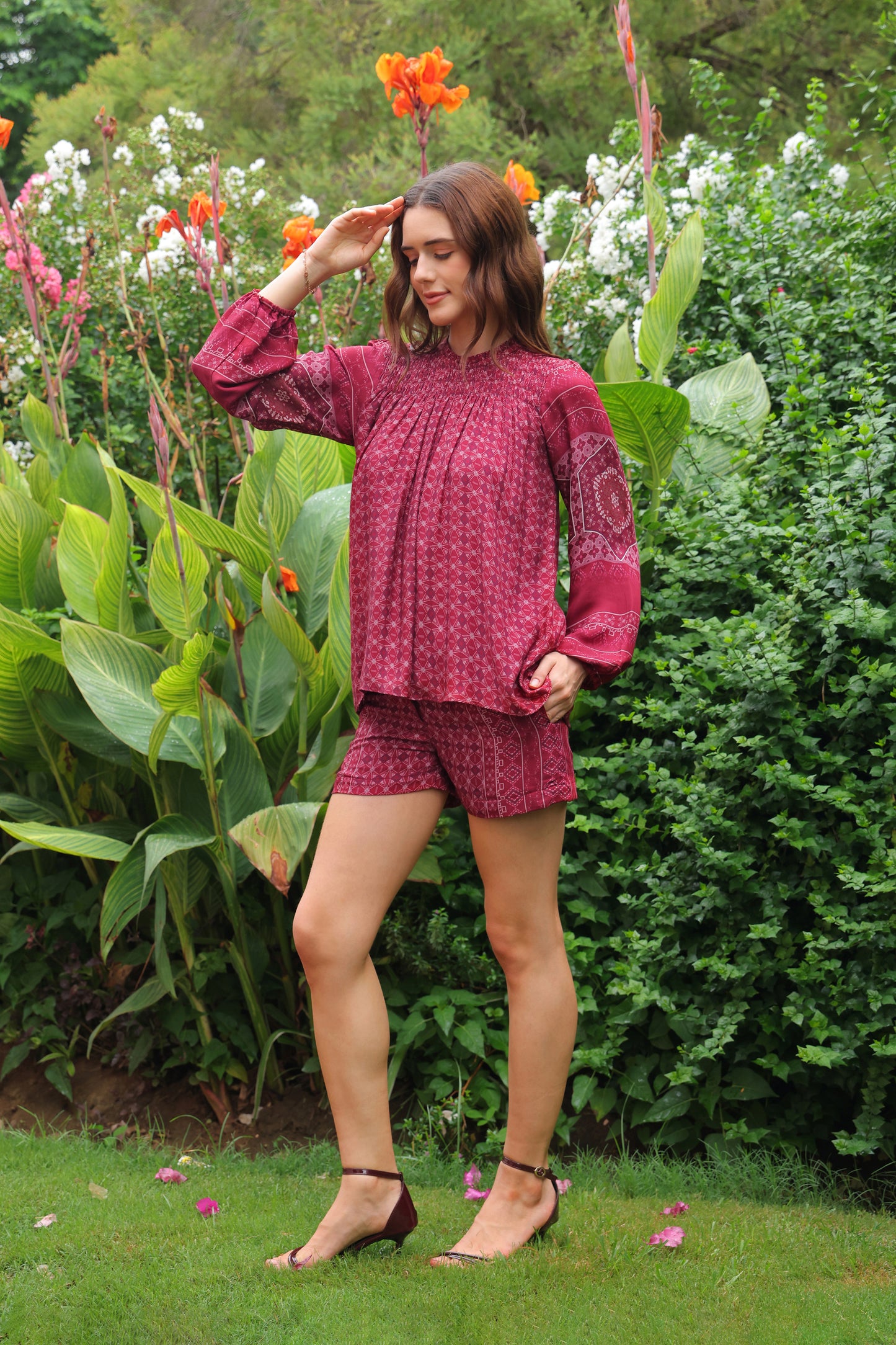 Cassie Printed Co-ord Set (Short Pants)