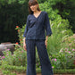 Grace Cutwork Co-ord Set (Navy Blue)