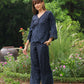 Grace Cutwork Co-ord Set (Navy Blue)