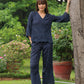 Grace Cutwork Co-ord Set (Navy Blue)