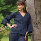 Grace Cutwork Co-ord Set (Navy Blue)