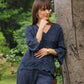 Grace Cutwork Co-ord Set (Navy Blue)