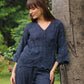 Grace Cutwork Co-ord Set (Navy Blue)