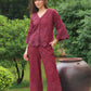 Grace Cutwork Shirt (Burgundy)