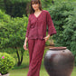 Grace Cutwork Co-ord Set (Burgundy)