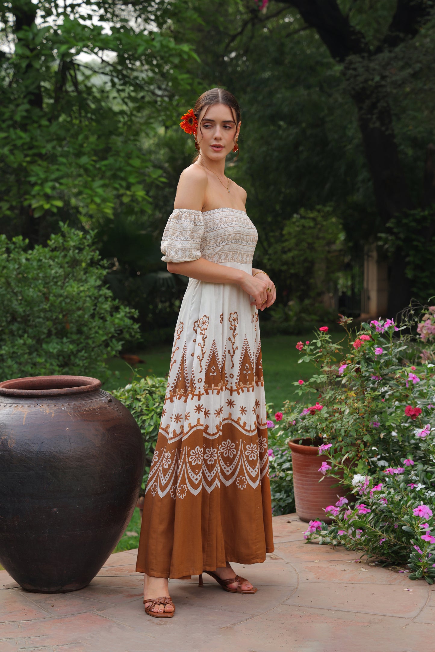 Cheryl Printed Linen Maxi