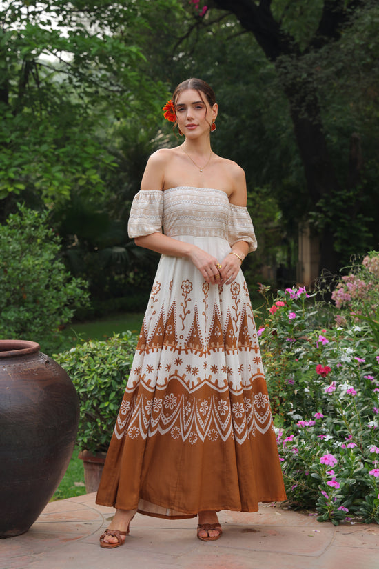 Cheryl Printed Linen Maxi