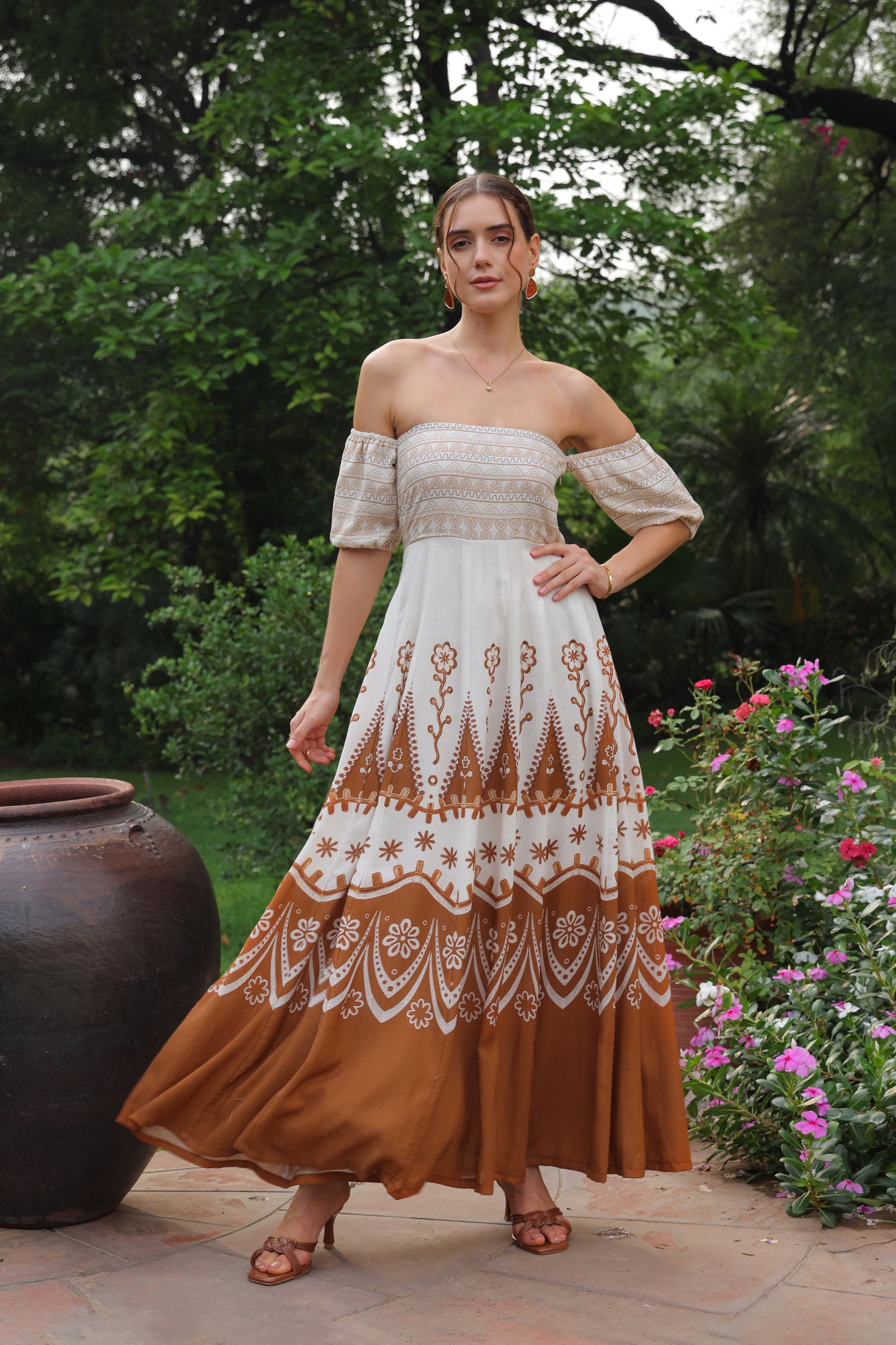 Cheryl Printed Linen Maxi