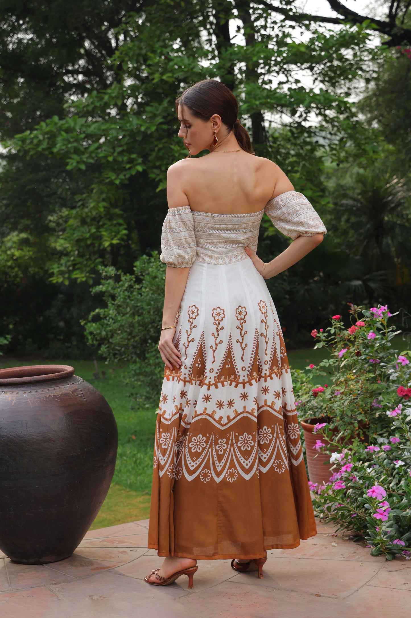 Cheryl Printed Linen Maxi