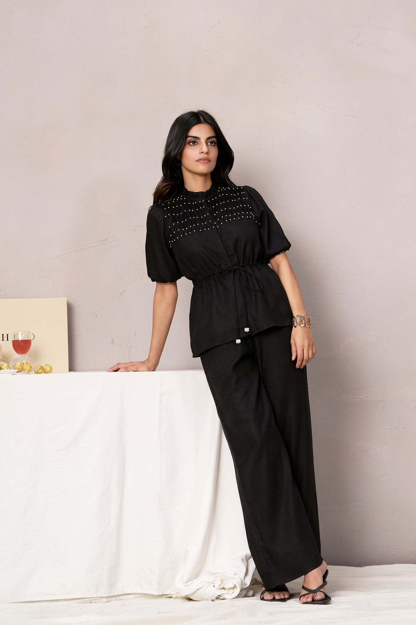 Sorella Embellished Co-ord Set (Black)