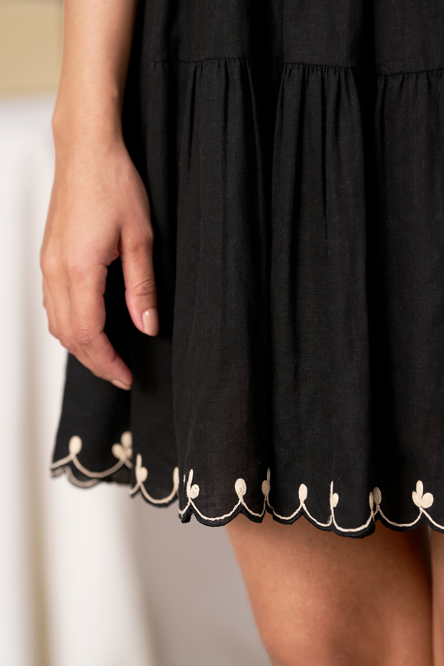 Katie Embroidered Linen Dress