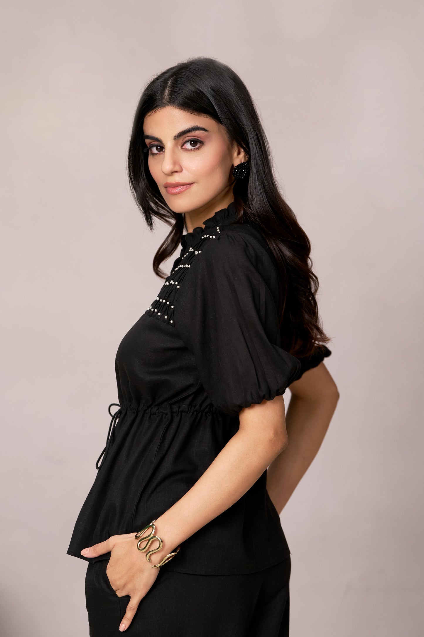 Sorella Embellished Top (Black)