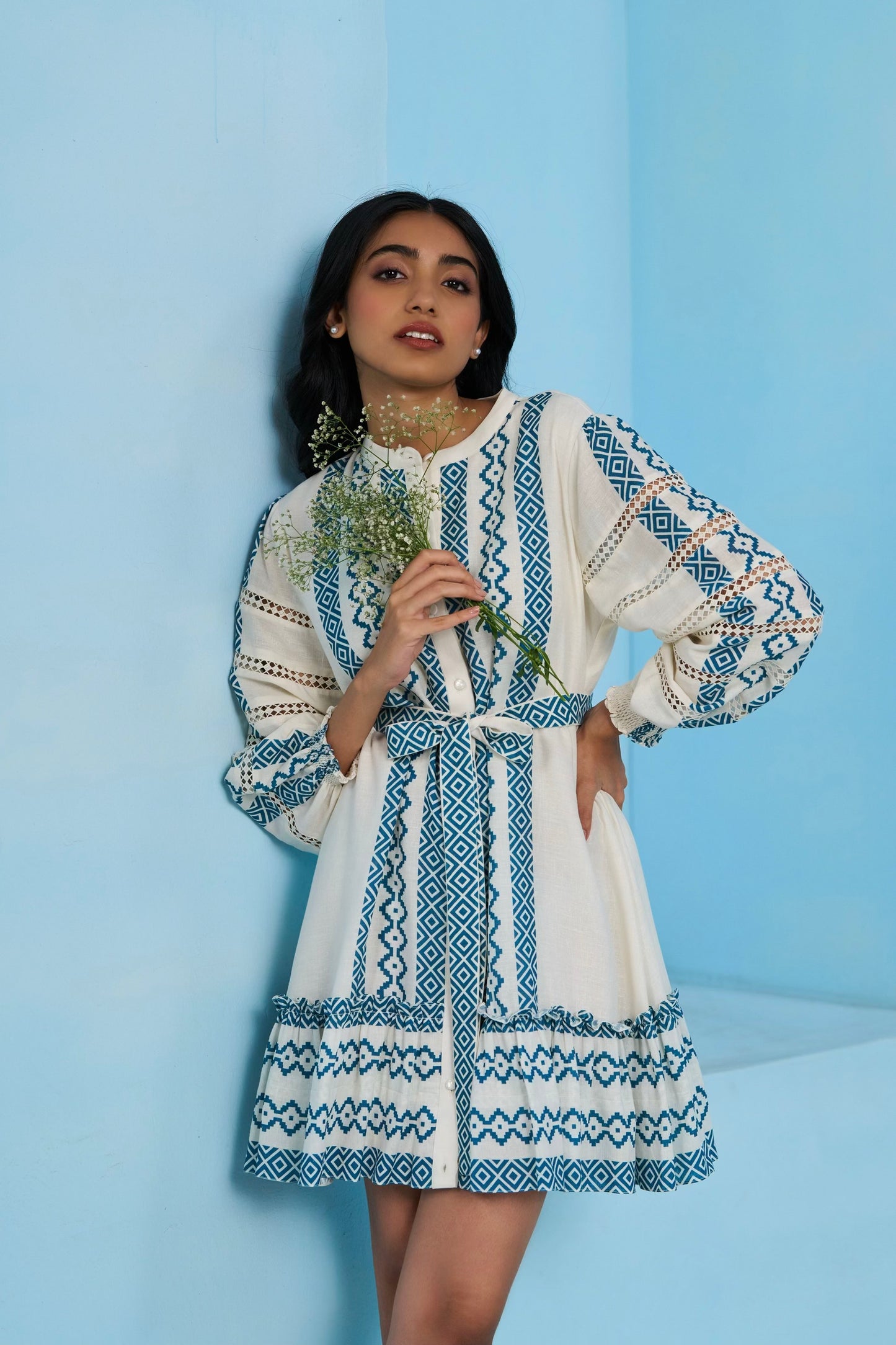 Alexis Printed Linen Dress