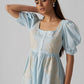 Anna Appliqué Linen Dress