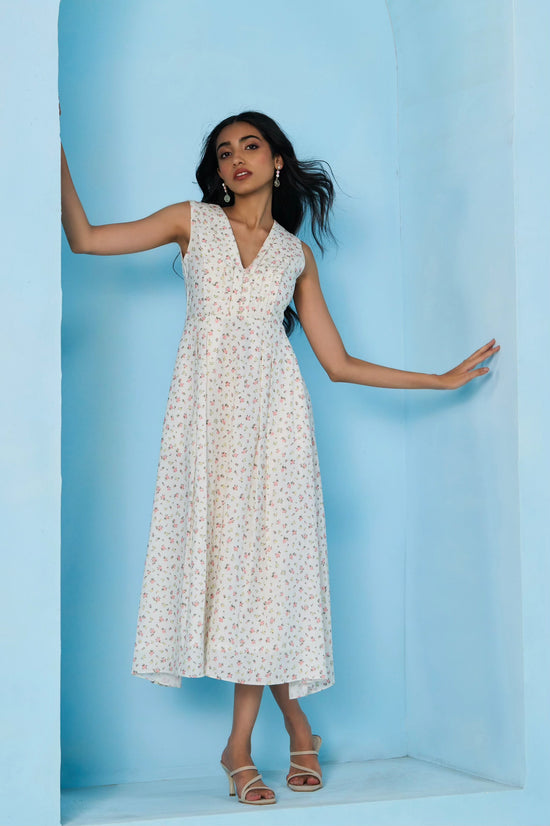 Aurora Printed Linen Dress