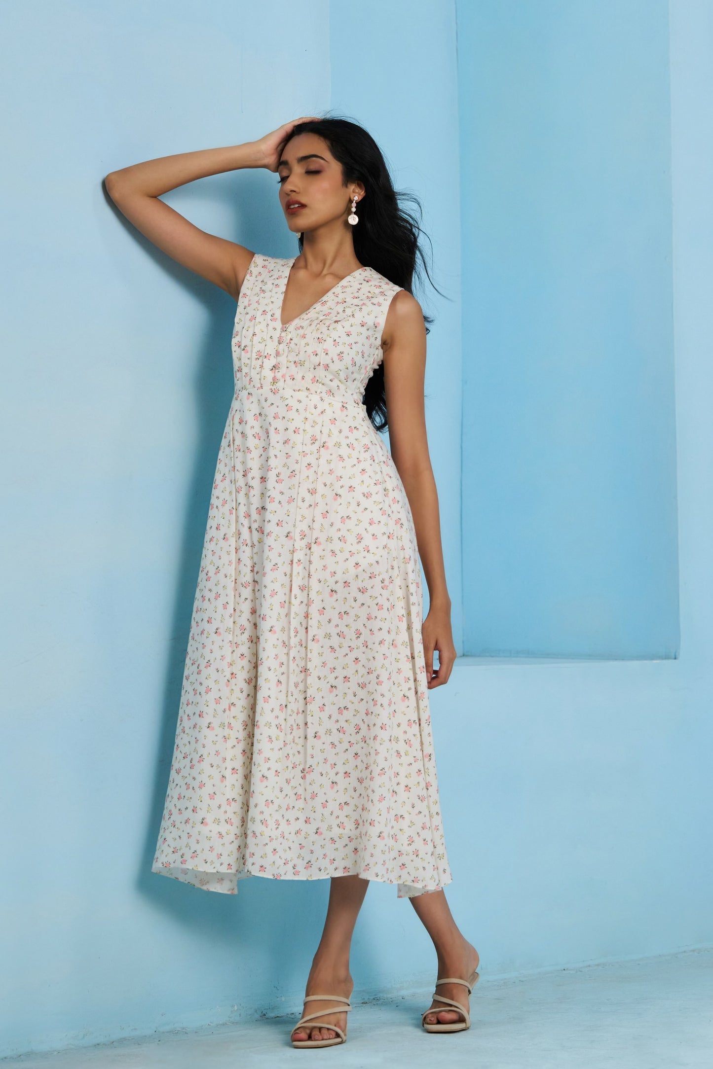 Aurora Printed Linen Dress