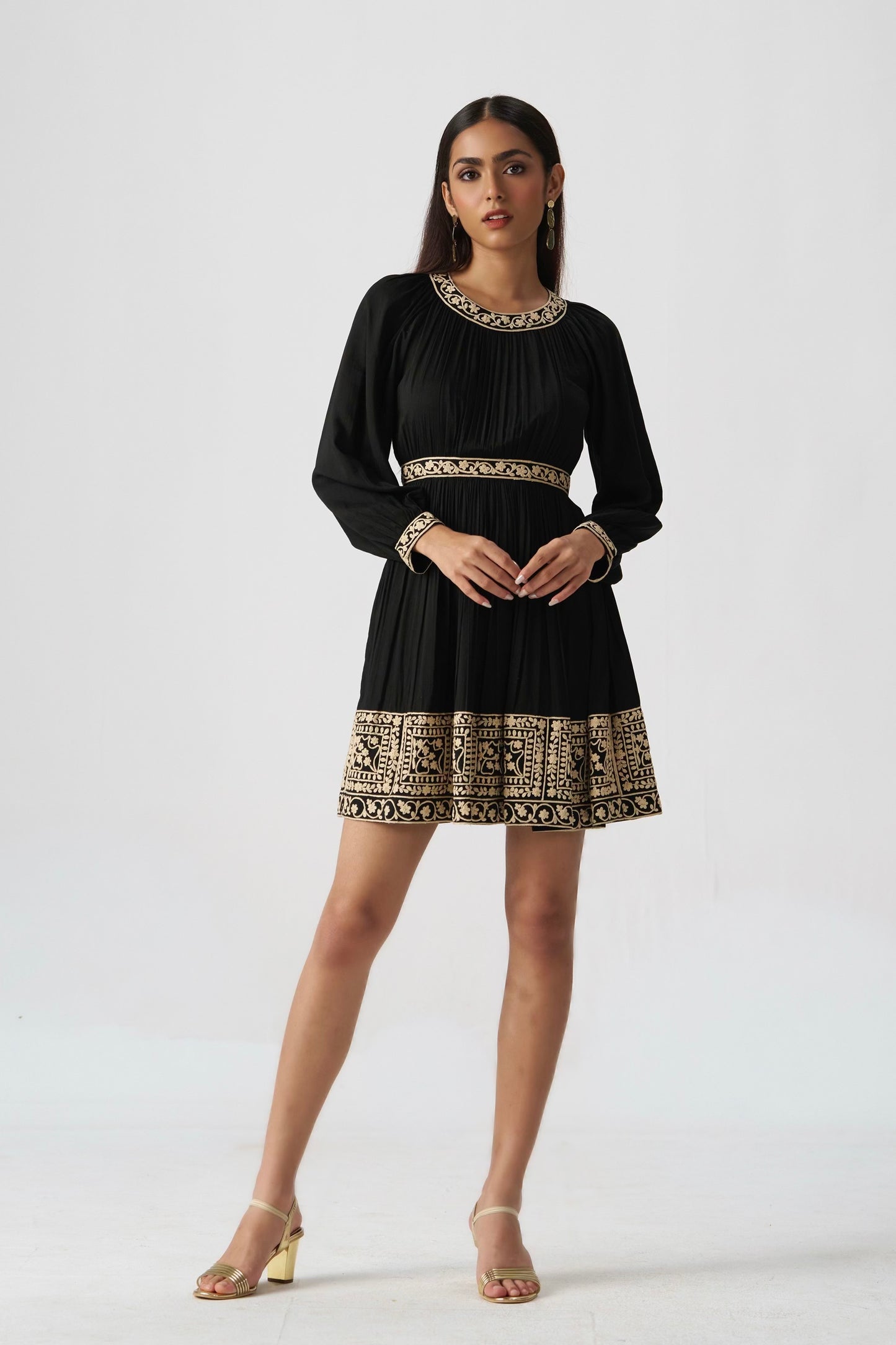 Cathryn Embroidered Dress (Short)